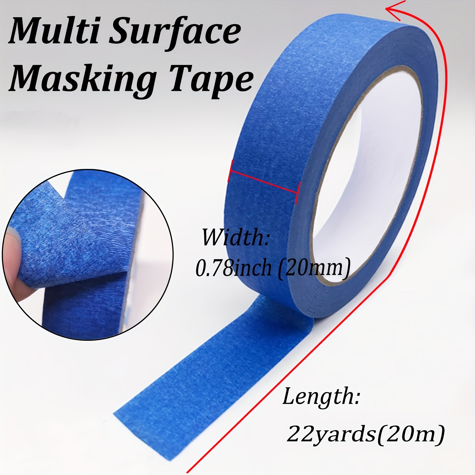  Blue Painters Tape, 2 Inch Blue Painters Masking Tape Bulk  For Multi-Surface, Produce Sharp Lines, Residue-Free 196 Yards Total Blue  Tape Set Of 4 Rolls