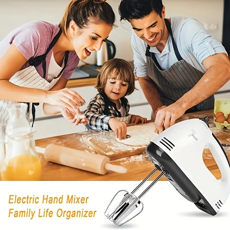 1pc electric hand mixer 7 speed hand held egg beater whisk breaker electric mixer home appliances stirrer electric food mixers kitchen bowl aid whisk mixing details 5