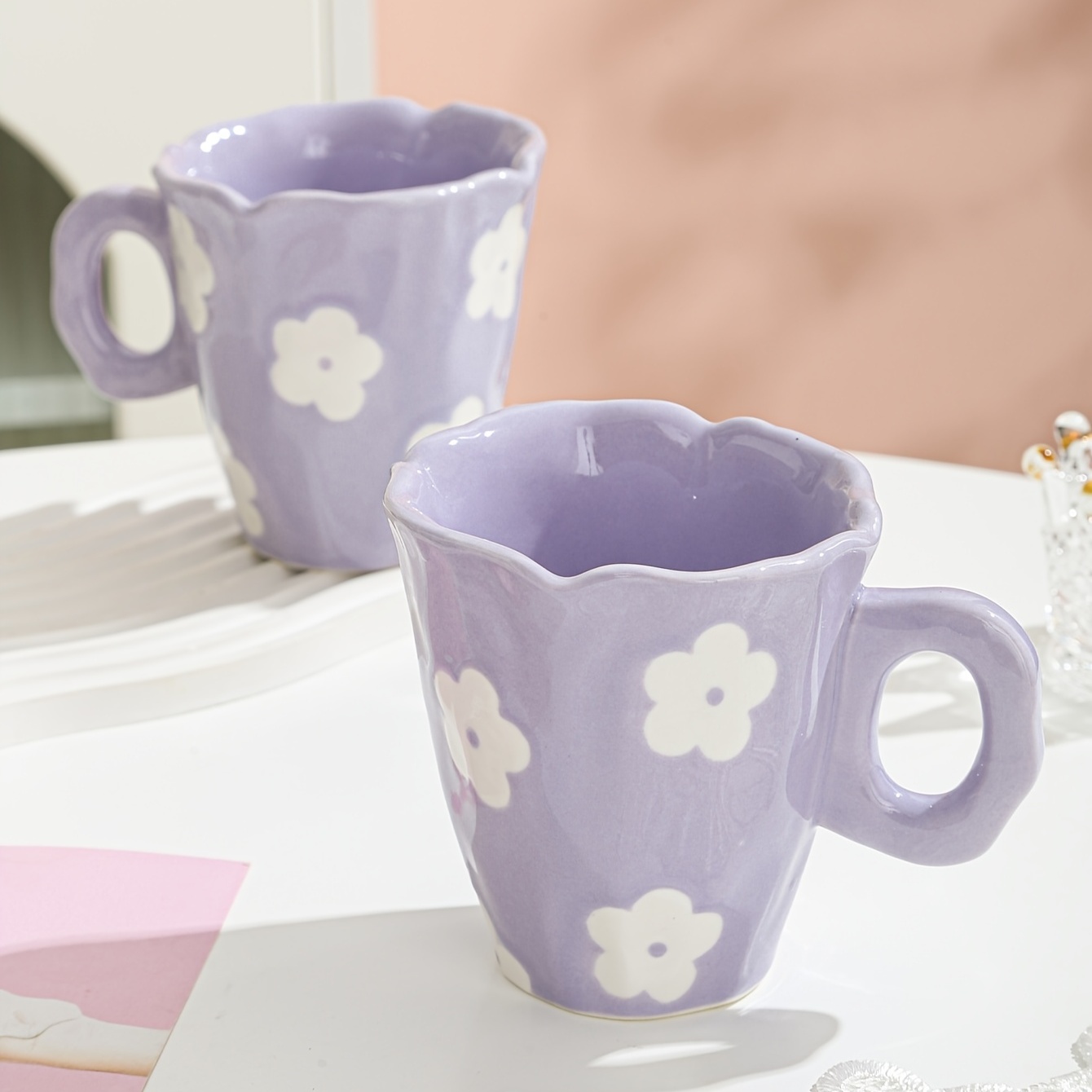 Ceramic Mug Set, Herbal Tea Cup, Mug, Saucer, Spoon With a Painted  Herbal,gift Pottery Mug, Dishes, Сrockery, Tableware,ceramics Osoka Art 