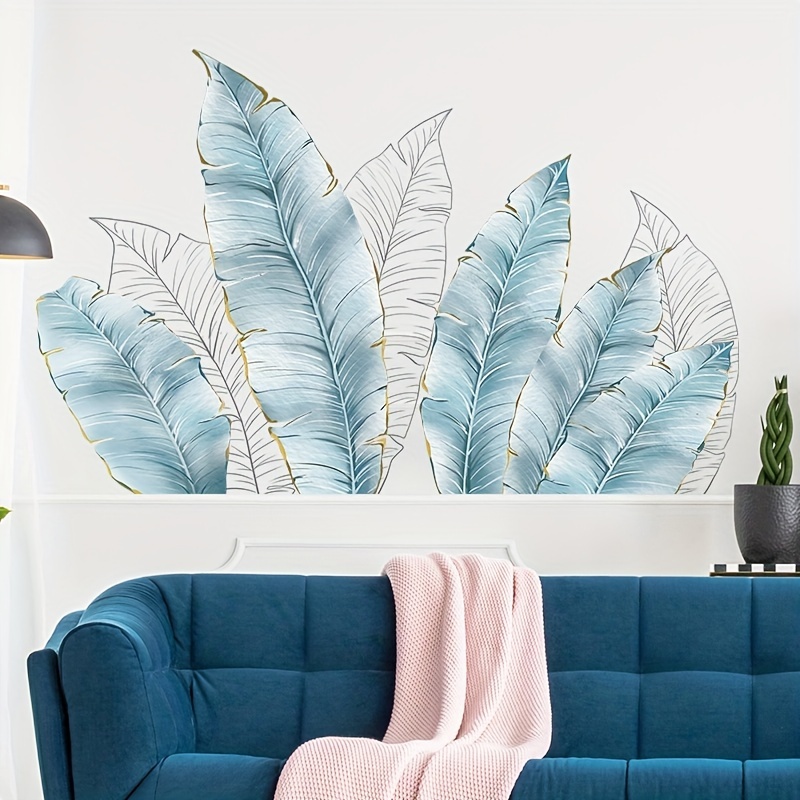 1pc Sticker Mural Simple Plante verte Autocollant Mural Moderne