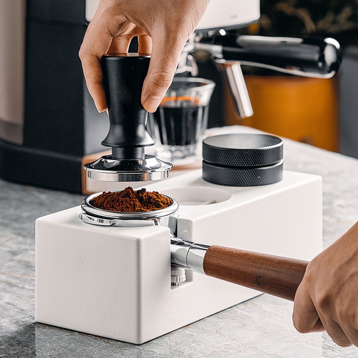 1pc Espresso Tamping Station Compatible With 51/53/58mm Delonghi