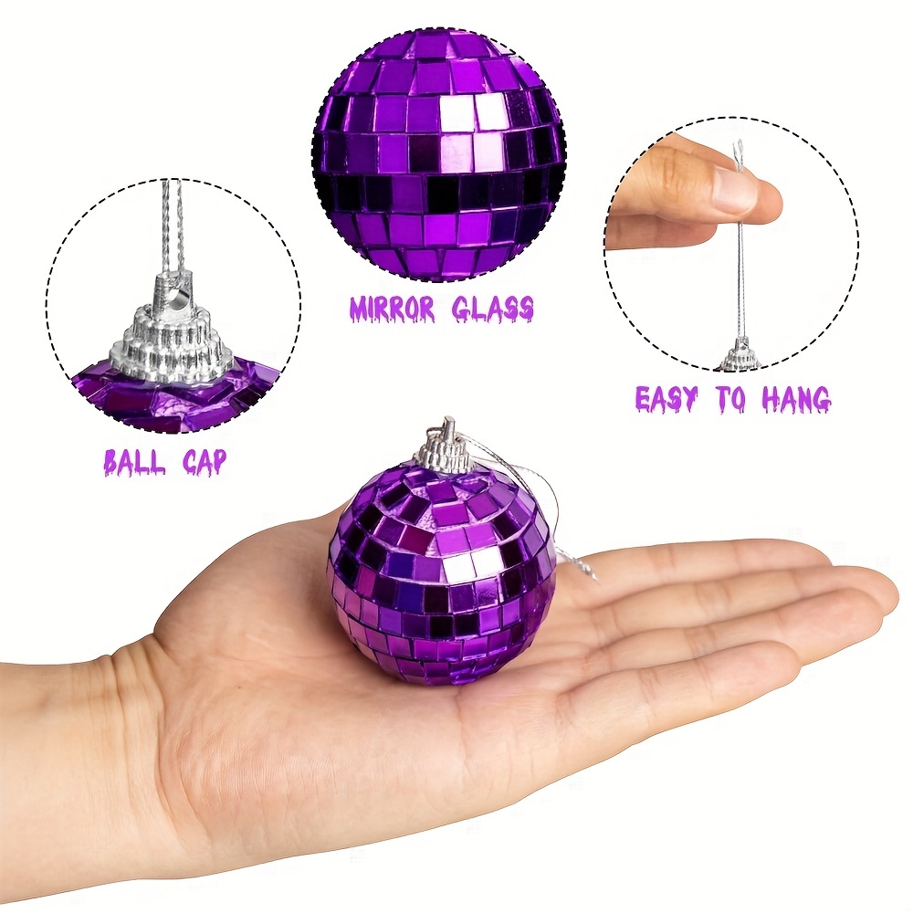 Bohemian Mirror Disco Ball Silver Glass Reflective Hanging Ball Decoration,  Suitable For Home, Living Room, Bedroom Wall Decoration Pendant Scene Decor,  Room Decor, Home Decor, Window Decor Pendant, Holiday Party Decor 