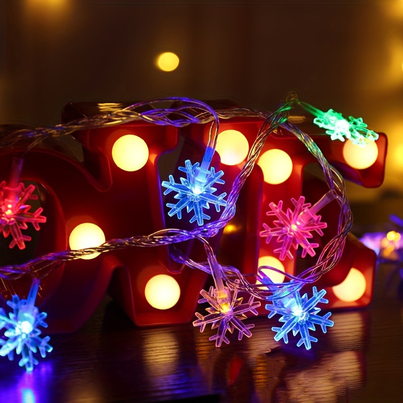 GABRIELLE Lumières LED de Noël, 6 Pièces Guirlande Lumineuse à LED avec  Ventouses, Lumière Pour Fenêtre