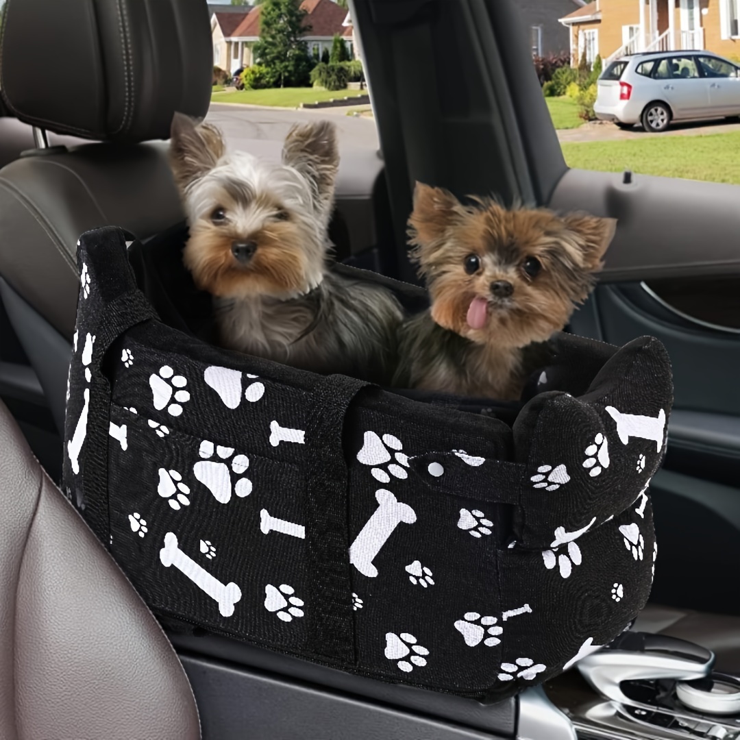 Asiento elevado de coche para perros pequeños, asiento elevado para perros  y gatos, con correas ajustables, asiento elevador para perros pequeños y