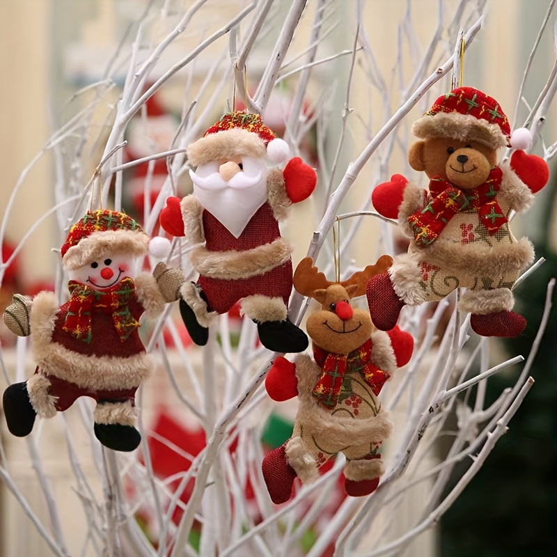 1 Stück Weihnachtsstoff Aufhängen Weihnachtsmann puppe - Temu Germany