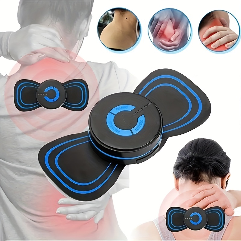 Ems Body Massager Mini Cervical Vertebra Massage With Remote Control  Instrument Portable Ergonomic Lightweight Acupoints Massager