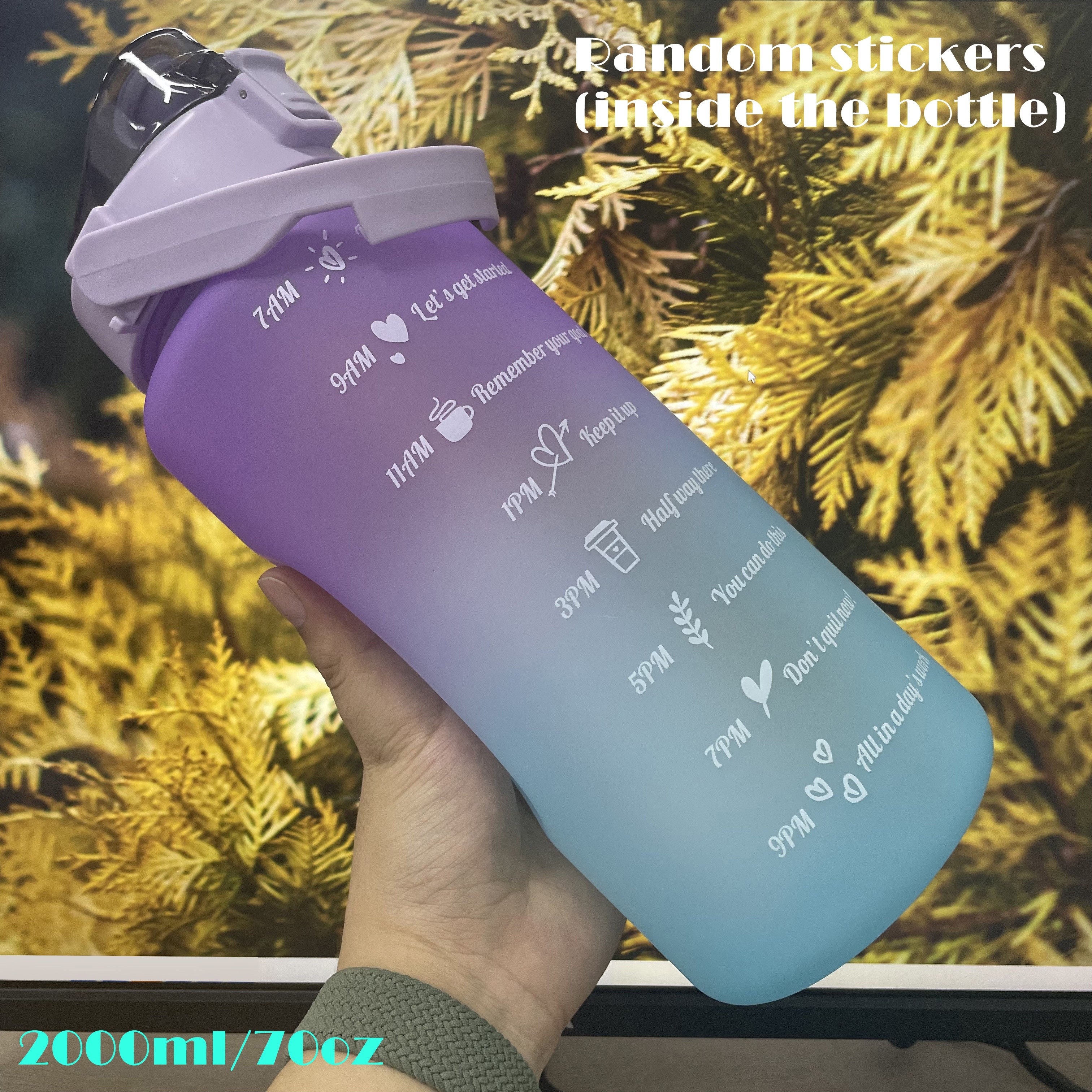 Stay Hydrated On the go: Gradient Color Water Bottles And - Temu