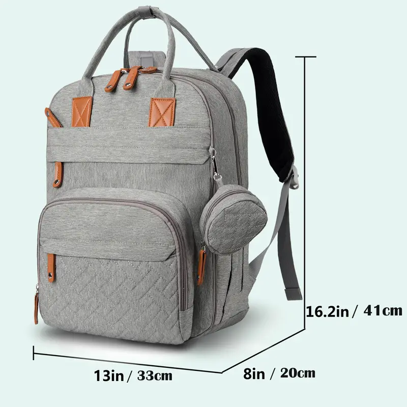 diaper bag backpack baby nappy changing bags multifunction waterproof travel back pack with changing pad stroller straps pacifier case unisex and stylish details 6