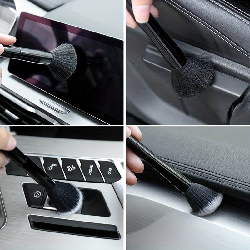 Car Detailing Brushes With Storage Rack Covers Soft Bristles - Temu