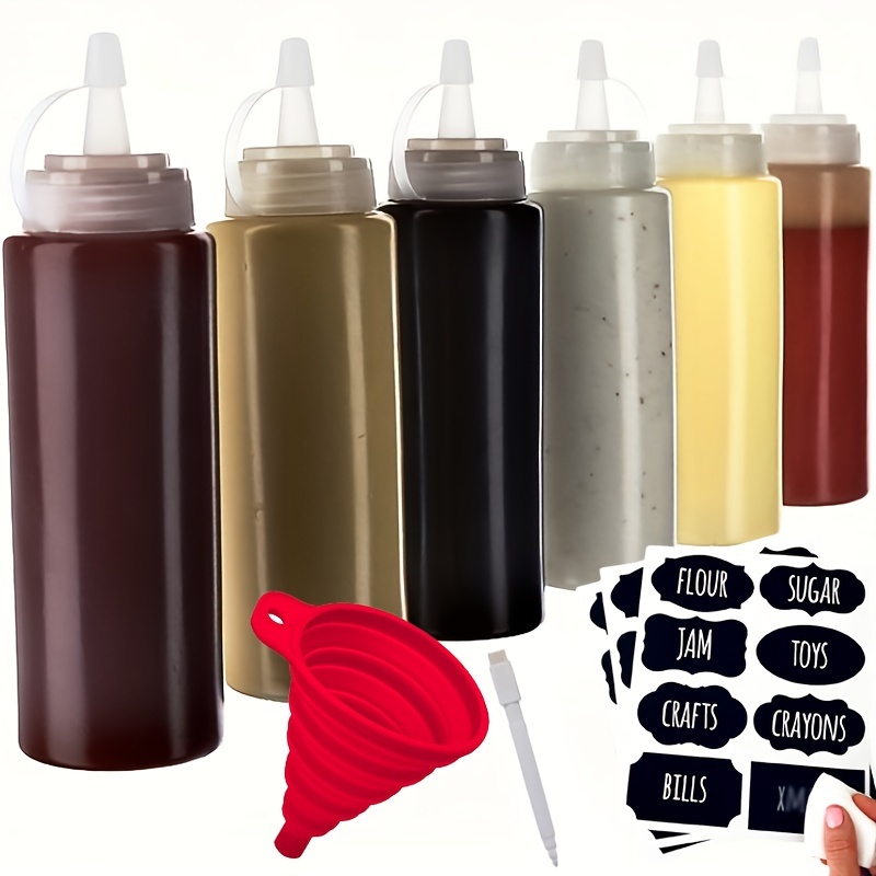 Flacon Sauce Cuisine avec Capuchon 500ml Bouteille à Sauce en Plastique  pour Condiments, Assaisonnements, Ketchup, Moutarde, Mayo, Huile dolive,  Clair, 16oz, 4PCS : : Cuisine et Maison