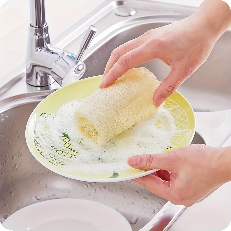 Natural Luffa Sponge Scrubber Dishwasher Cleaning Tableware - Temu