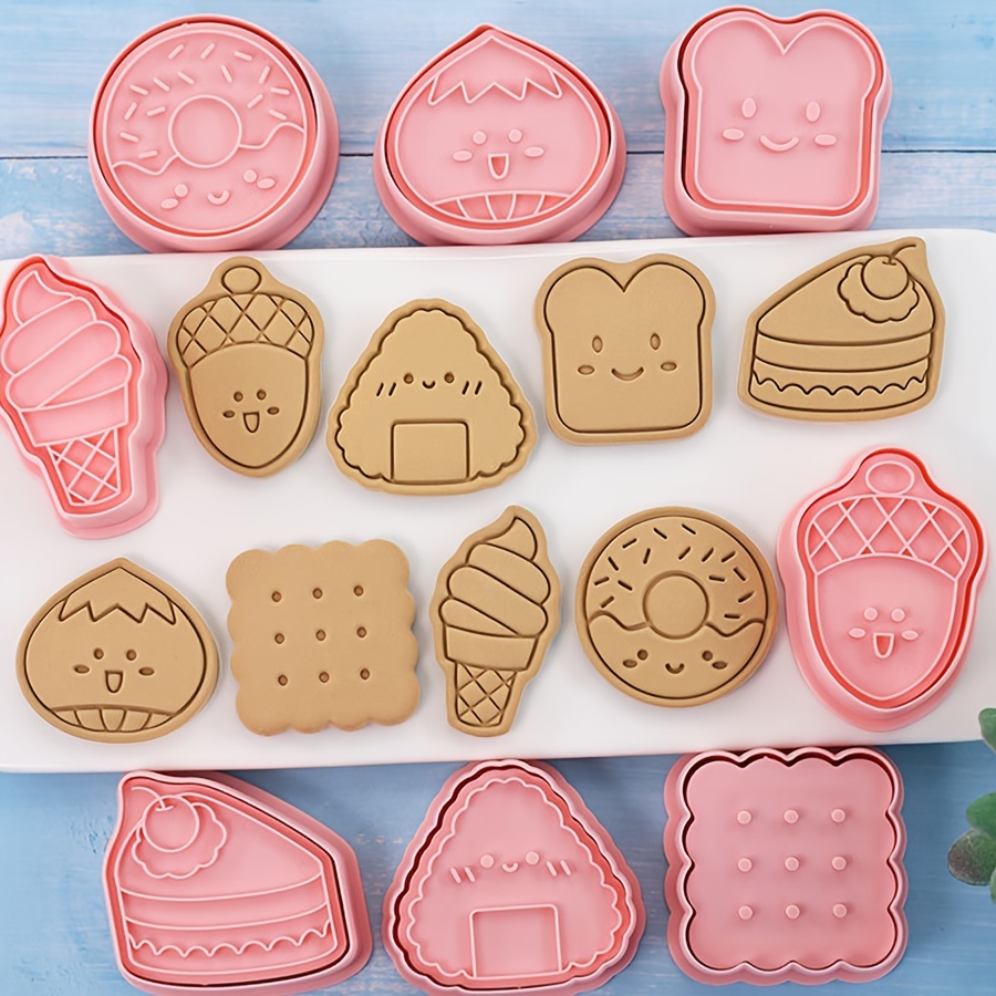 Fondant Cutters For Cake Decoration Plastic Round Cookie Cutters 6Pcs/Set  Diy Biscuit Tools 3D Shortbread
