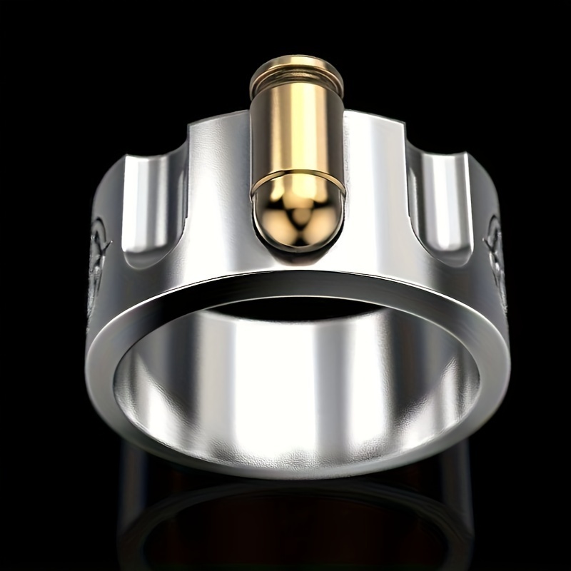 New Titanium Steel Punk Defense Ring Multi Functional Rings For