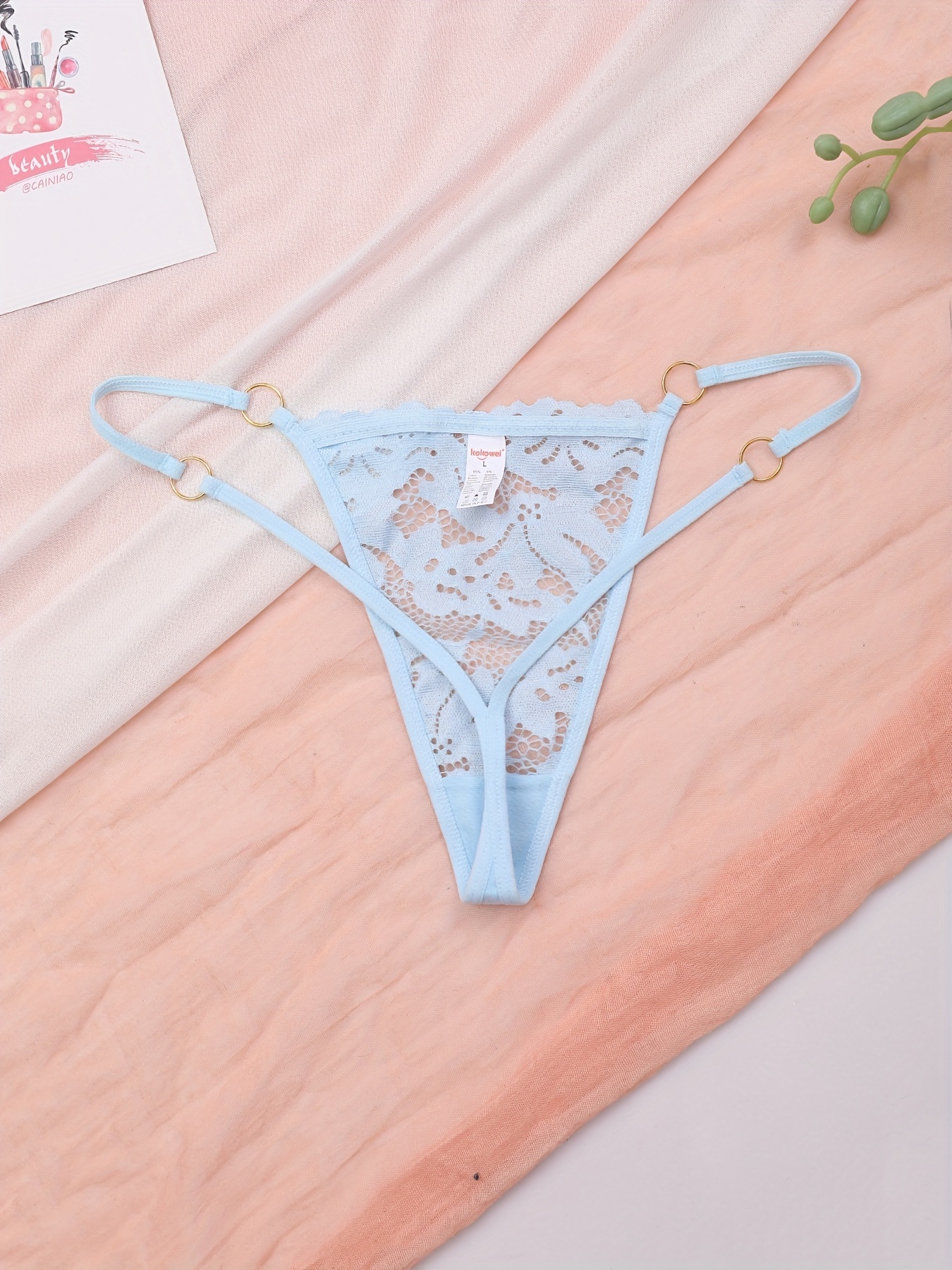 Sexy Ring Linked Thongs Comfortable Stretchy Panties Women's - Temu Canada