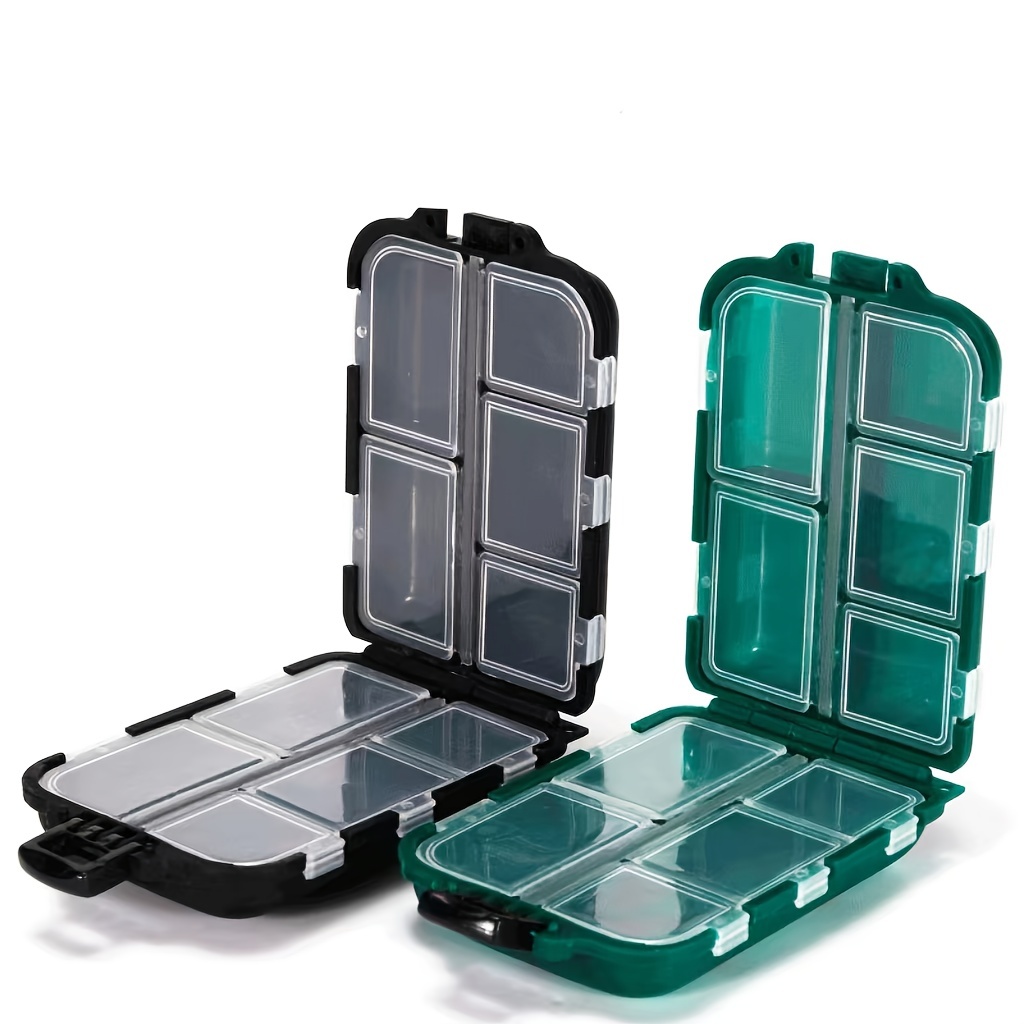 Mini Waterproof Tackle Box 10 Compartments Hooks Lures Baits - Temu