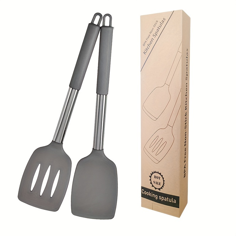Silicone Slotted Turner Kitchen Cooking Tools Non-Stick Cooking Spatula  Pancakes Frying Pan Shovel Silicone Cooking Utensils
