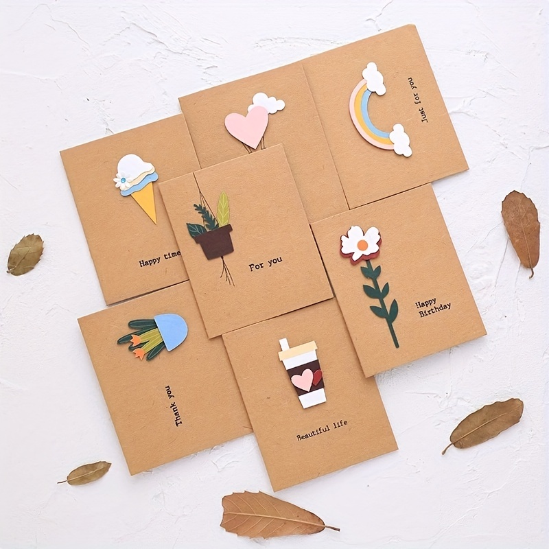 GOOHOME Pack of 50 A6 Kraft Paper Cards 10*15CM Kraft Board Brown Message  Cards for DIY Graffiti Messages Self-Design Creation on OnBuy