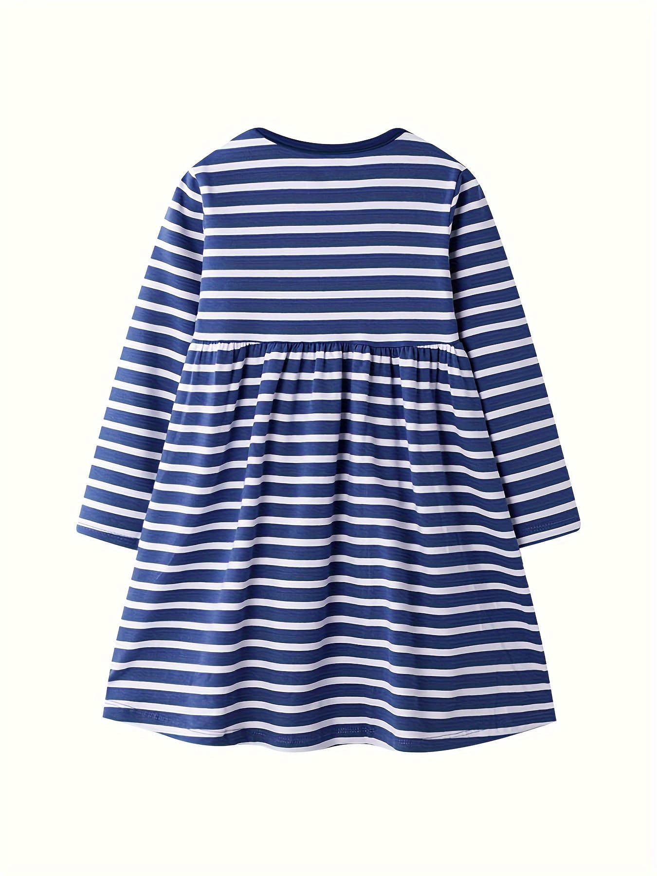 Robe À Manches Longues Petites Filles 100% Coton Graphique - Temu France