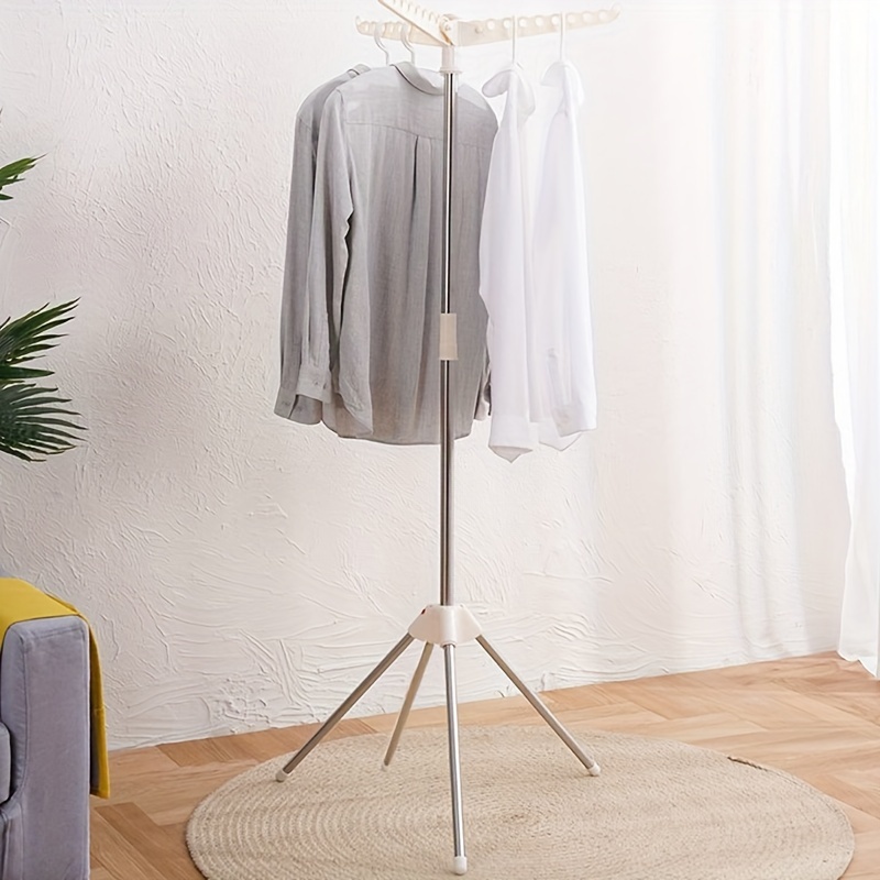Stainless Steel Simple Clothes Rack For Drying Clothes, Foldable Coat Rack,  Balcony Clothes Rack, Free Standing Garment Rack, - Temu