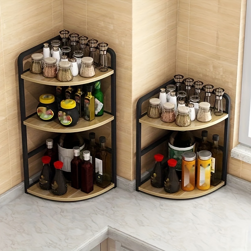 1pc Iron Expandable Storage Rack - Kitchen Cabinet Shelf Organizer