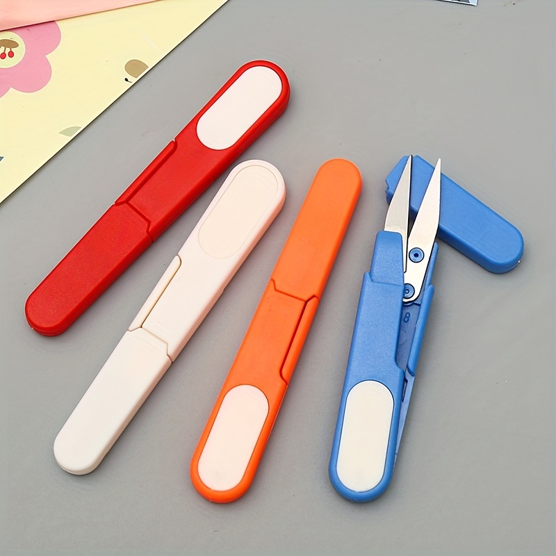 Colored Small Sewing Scissors With Cover/Safe Yarn Scissors With