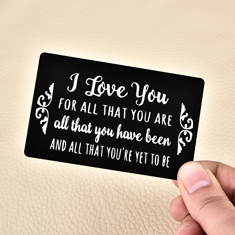 Anniversary Gift: Alloy Card Engraved Wallet Love Gift