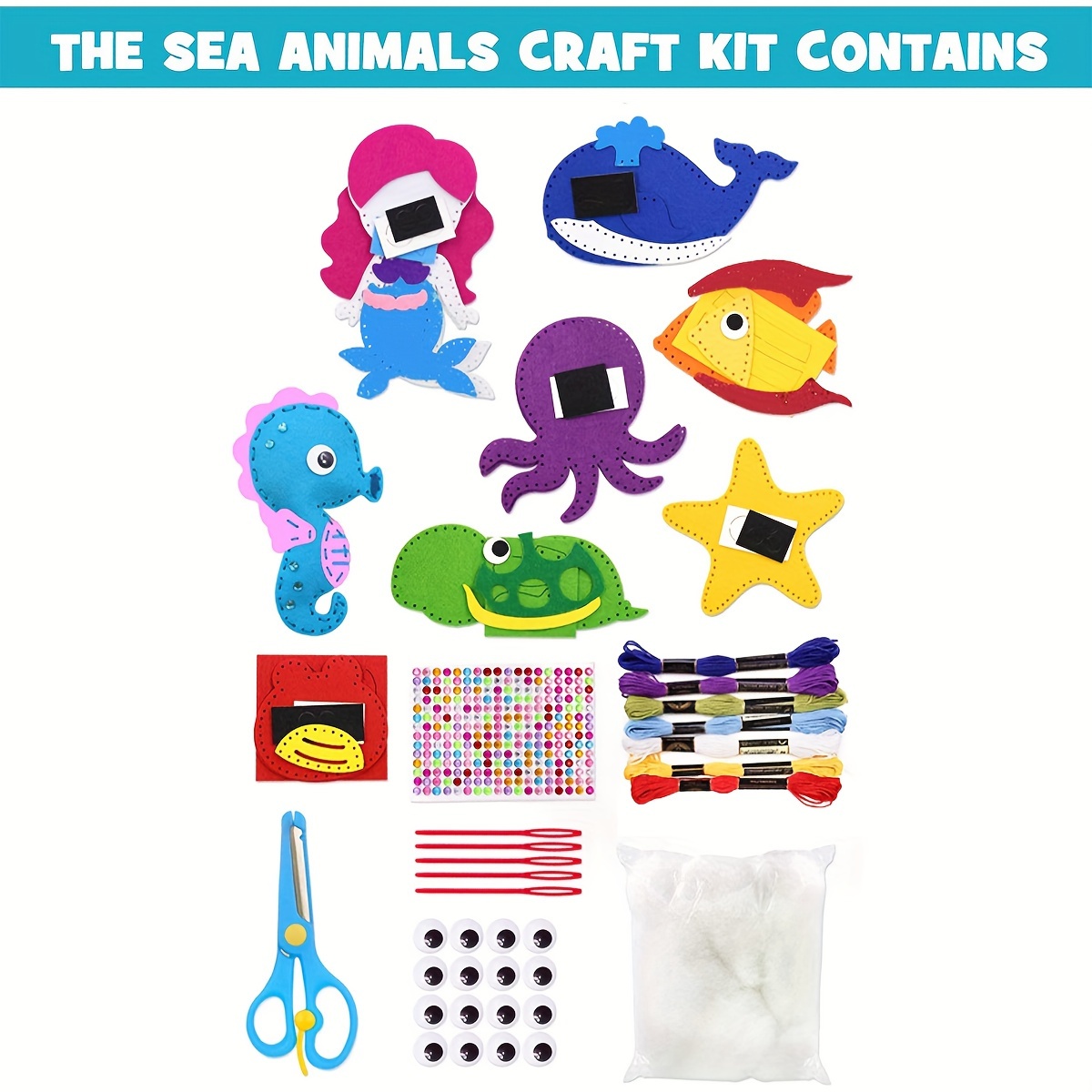Great Choice Products Sewing Kit For Kids - Woodland Animals Kids Sewing Kit  - Make Your Own Stuffed