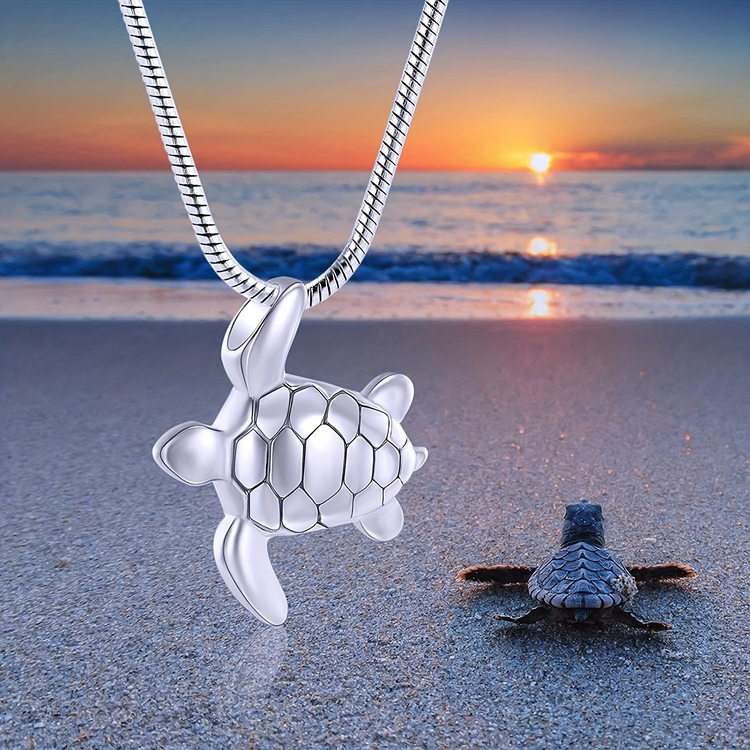 Sea turtle on sale urn necklace