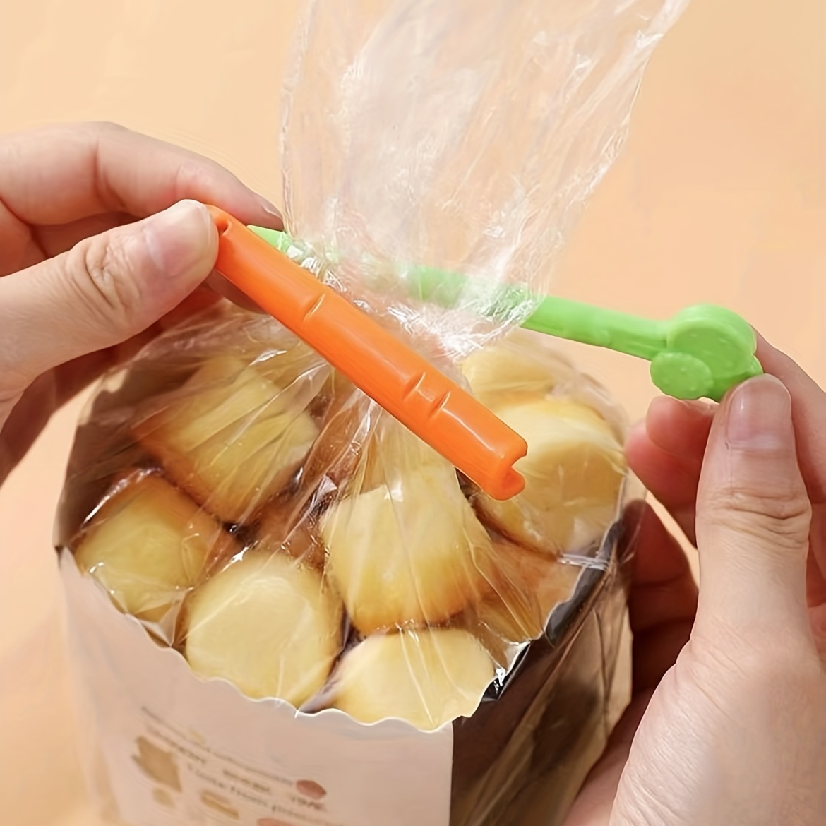 Kitchen Storage 5PCS Plastic Magnetic Sealing Food Snack Bag Clips