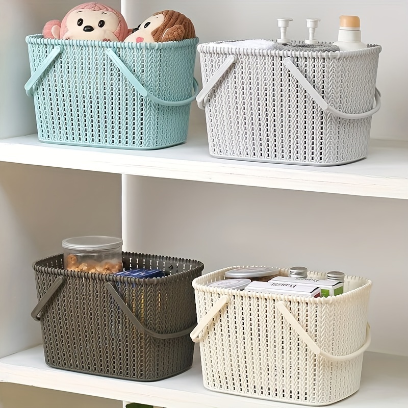 Plastic Portable Bath Basket Shower Supplies Storage - Temu