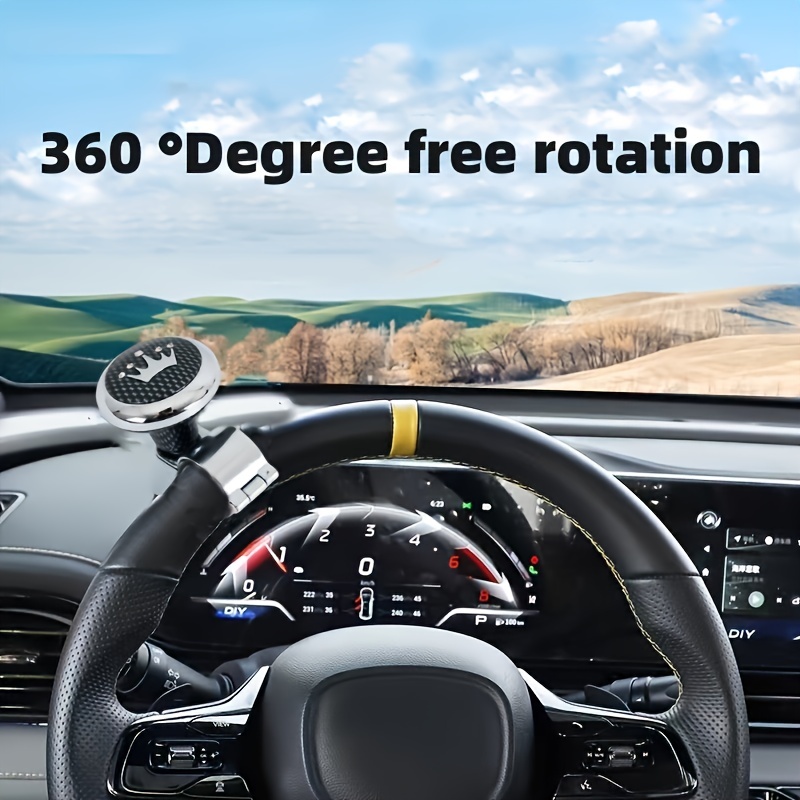 Acheter Poignée de volant de voiture en métal, bouton de volant rotatif à  360 degrés, bouton de volant de conduite universel