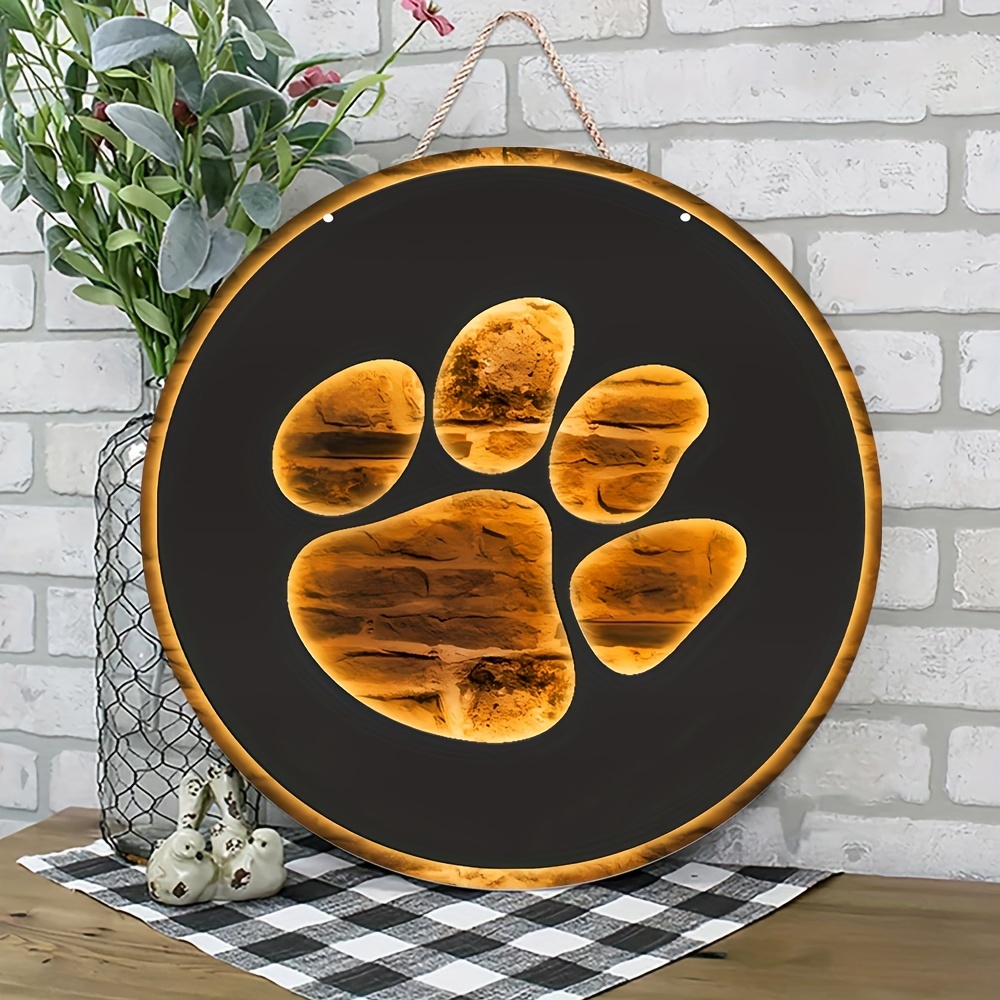 Custom Tiger Paw Wood Wall Art, Led Light Personalized Pet Paw Name Sign,  Home Decor, Animal Lovers, Kids Nursery Christmas Birthday Decoration Room  Decor, Home Decor, Holiday Decor, Festivals Decor, Front Door