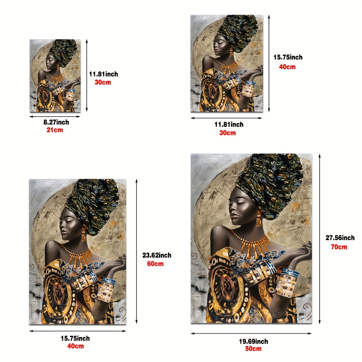 Canvas Poster Vintage Art African Black Woman Oil Painting - Temu Denmark