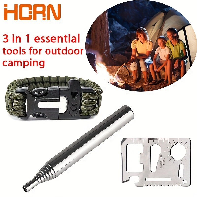 Survival Paracord With Fire Starter Fishing Line And - Temu