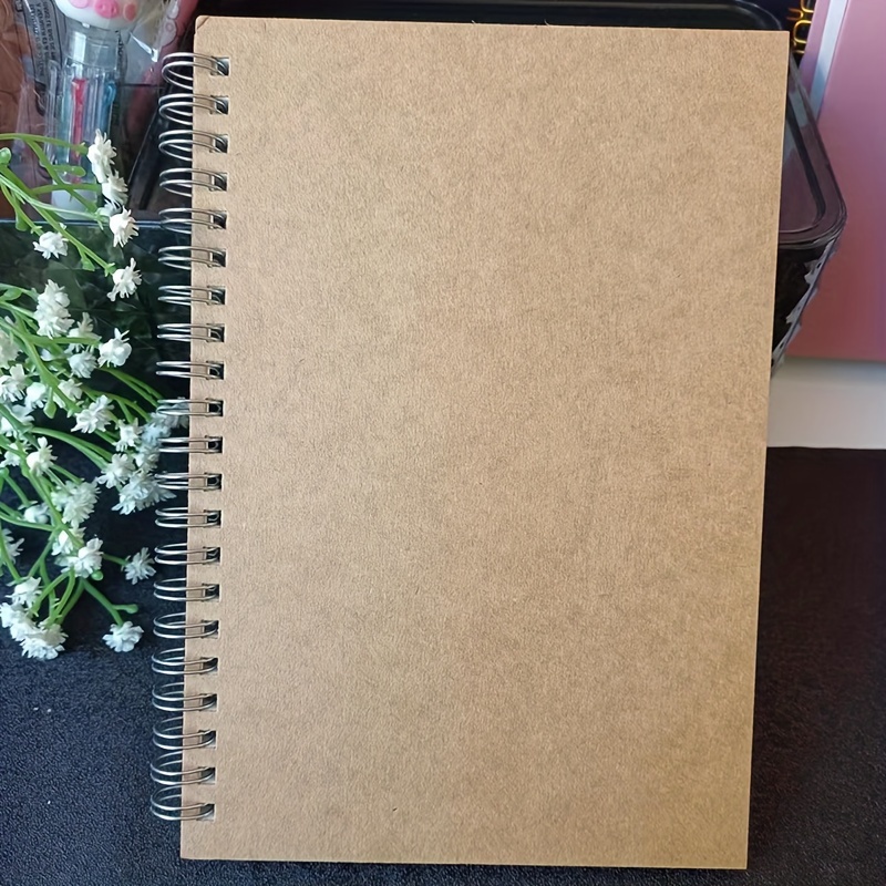 

A5 Spiral-bound Monthly Planner Planning Pad With Kraft Cover, Grid & Calendar Layouts For Adults - Office Productivity Work Scheduler & Agenda Journal