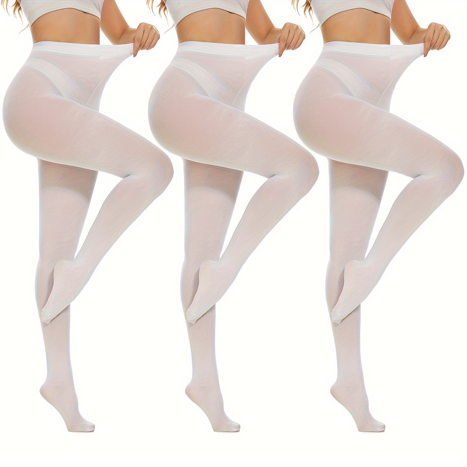 3 Pairs Opaque Microfibre Tights for Women, High Waist Sexy Pantyhose  Women's, Invisibly Footed Reinforced High Waist Opaque Brief Pantyhose :  : Clothing, Shoes & Accessories