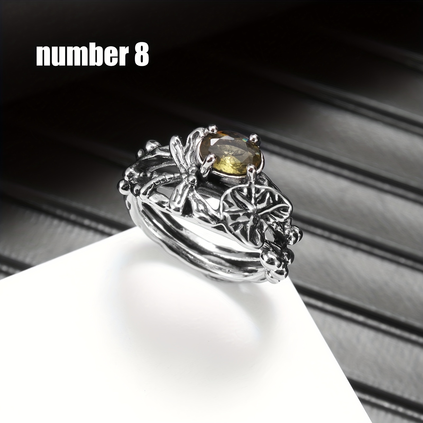 Vintage Dragonfly Ring Gothic Colored Zirconia Insect Ring - Temu ...