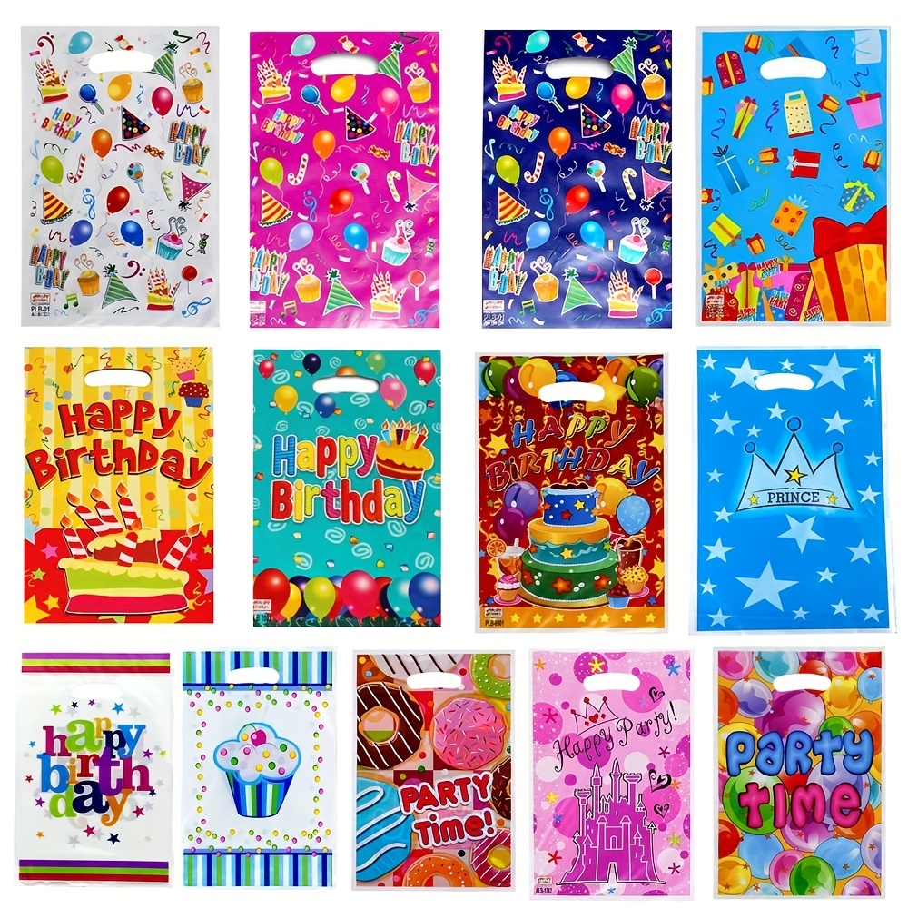  60 bolsas de recuerdo de fiesta para niños, bolsas de regalo  para fiestas de cumpleaños infantiles, bolsas de dulces de juguetes, bolsas  de botín para niñas y niños, fiesta de cumpleaños