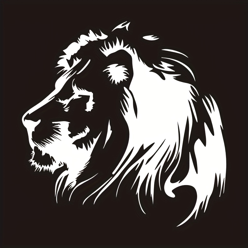 personality car sticker meditation lion automobiles motorcycles accessories vinyl decal for peugeot details 3