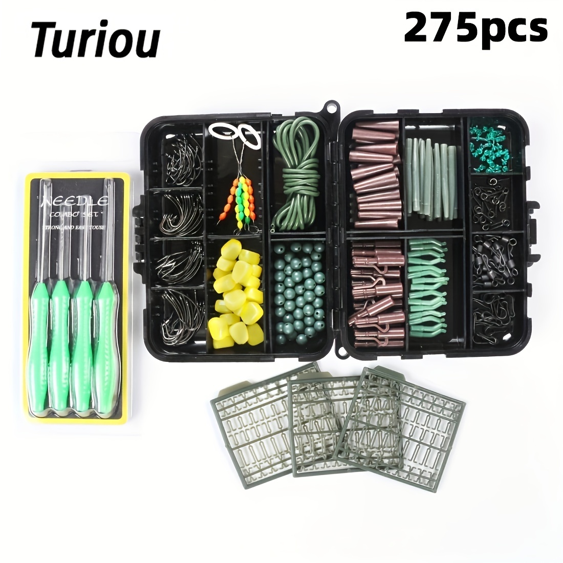 51pcs Crank Hooks With Five Grids Storage Box Set, Wide/Narrow Belly Hook  With Barbs And Lock, Wild Fishing Hook Tackle Set