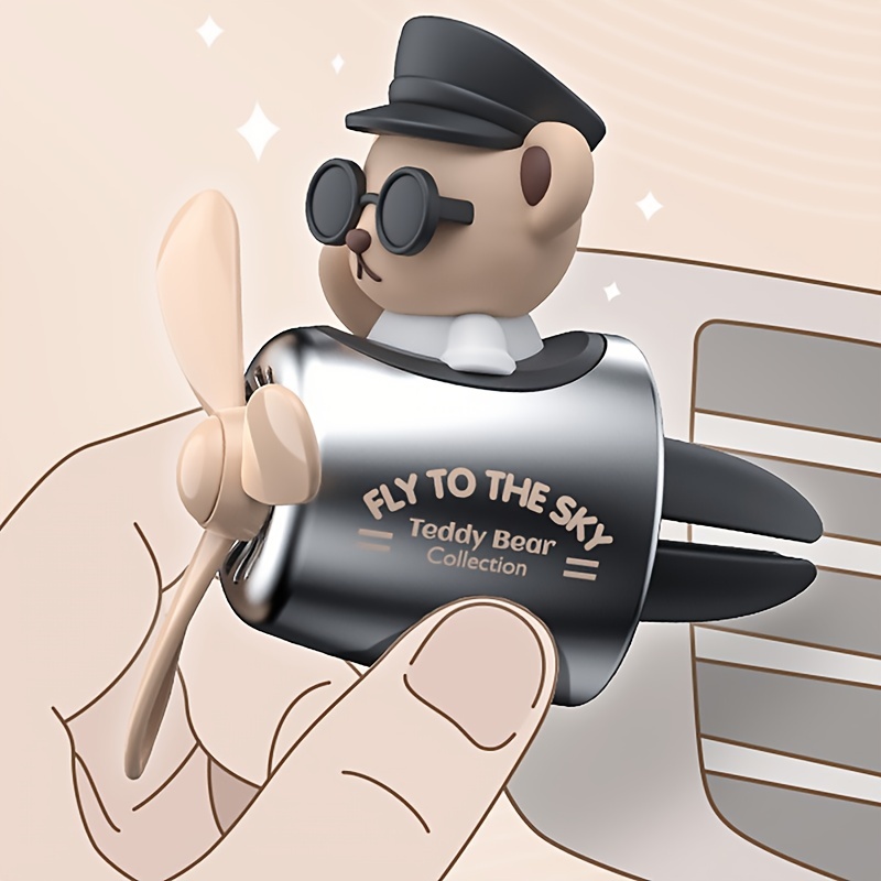 Honeyb Niedlicher Auto-Lufterfrischer  Cartoon Animal Pilot Flugzeug  Lufterfrischer - Cooler Bulldog Pilot mit Brille Autoduft Lufterfrischer  für Lüftungsclips Autoinnendekoration: : Auto & Motorrad