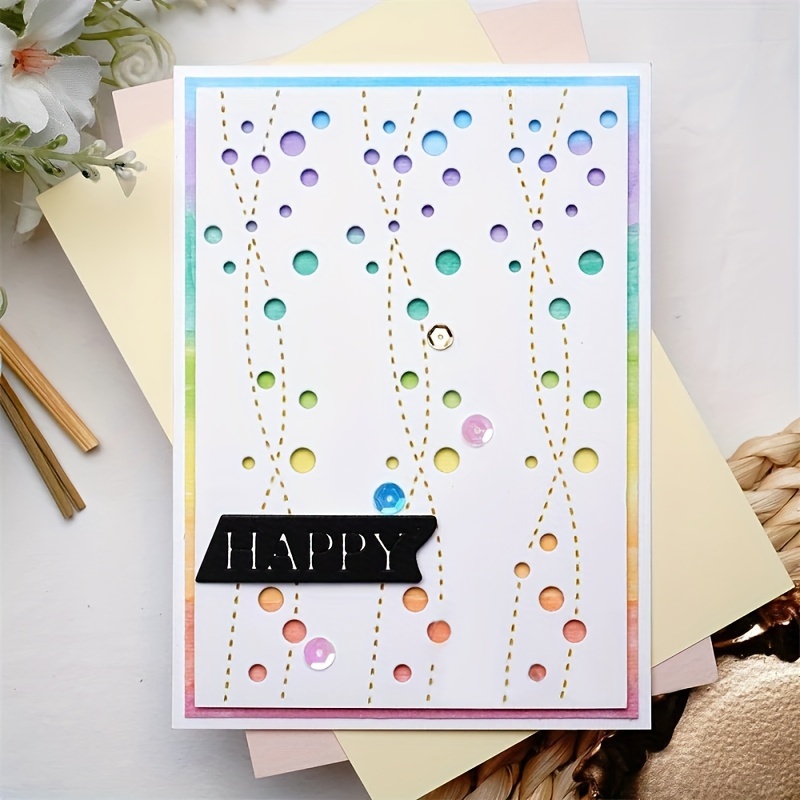 Dots And Lines Die Cuts For Card Making Cutting Dies - Temu