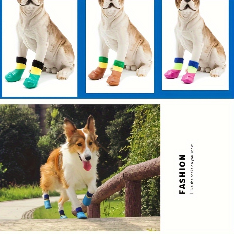 4 Unidades - Calcetines Perros, Zapatos Antideslizantes Interiores  Exteriores, Protectores Patas Mascotas - Mascotas - Temu Chile