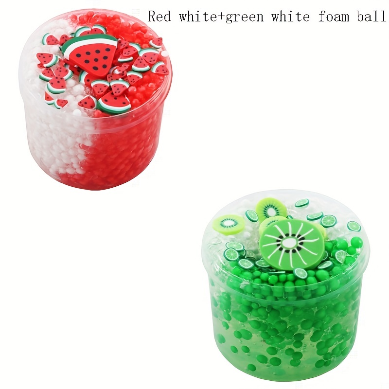 Strawberry Crystal Slime Foam Ball Color Mud Cotton Mud - Temu