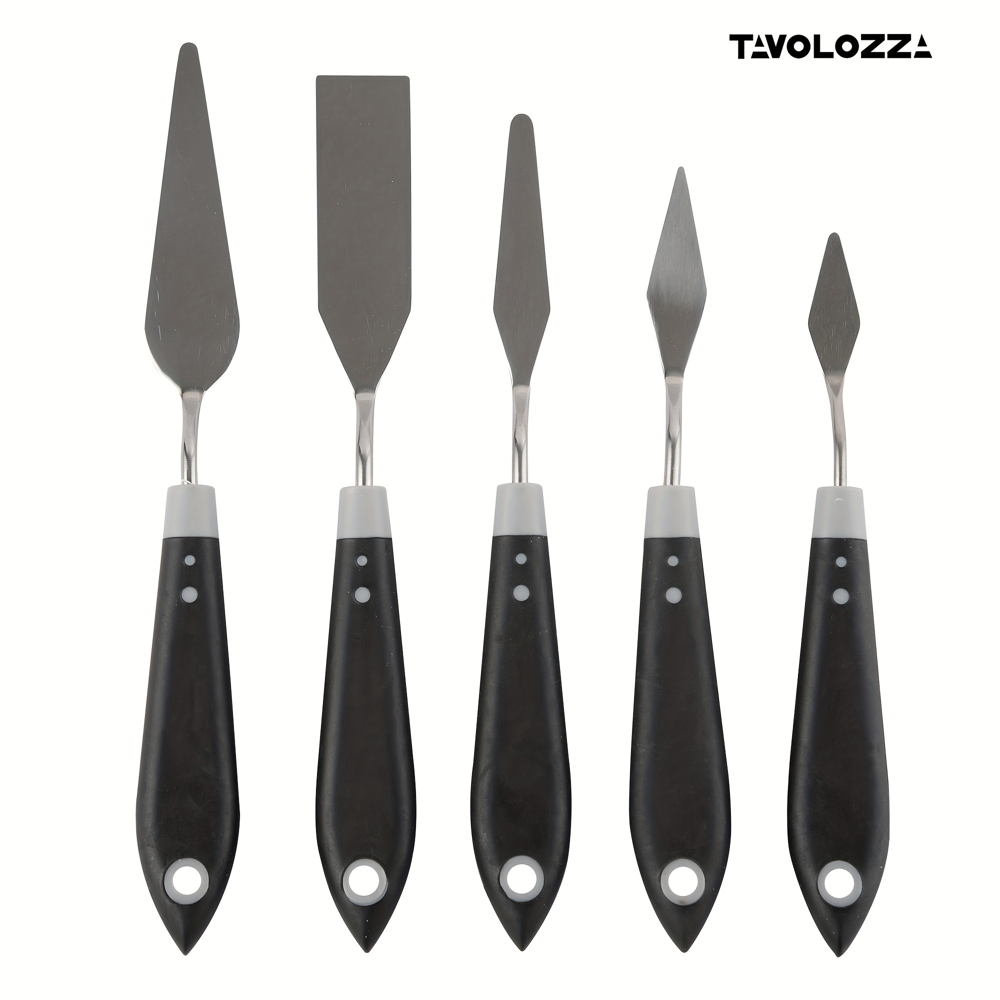 Conda Palette Knife With Comfort Grip Set 5 Pcs Rubber Handle Today's