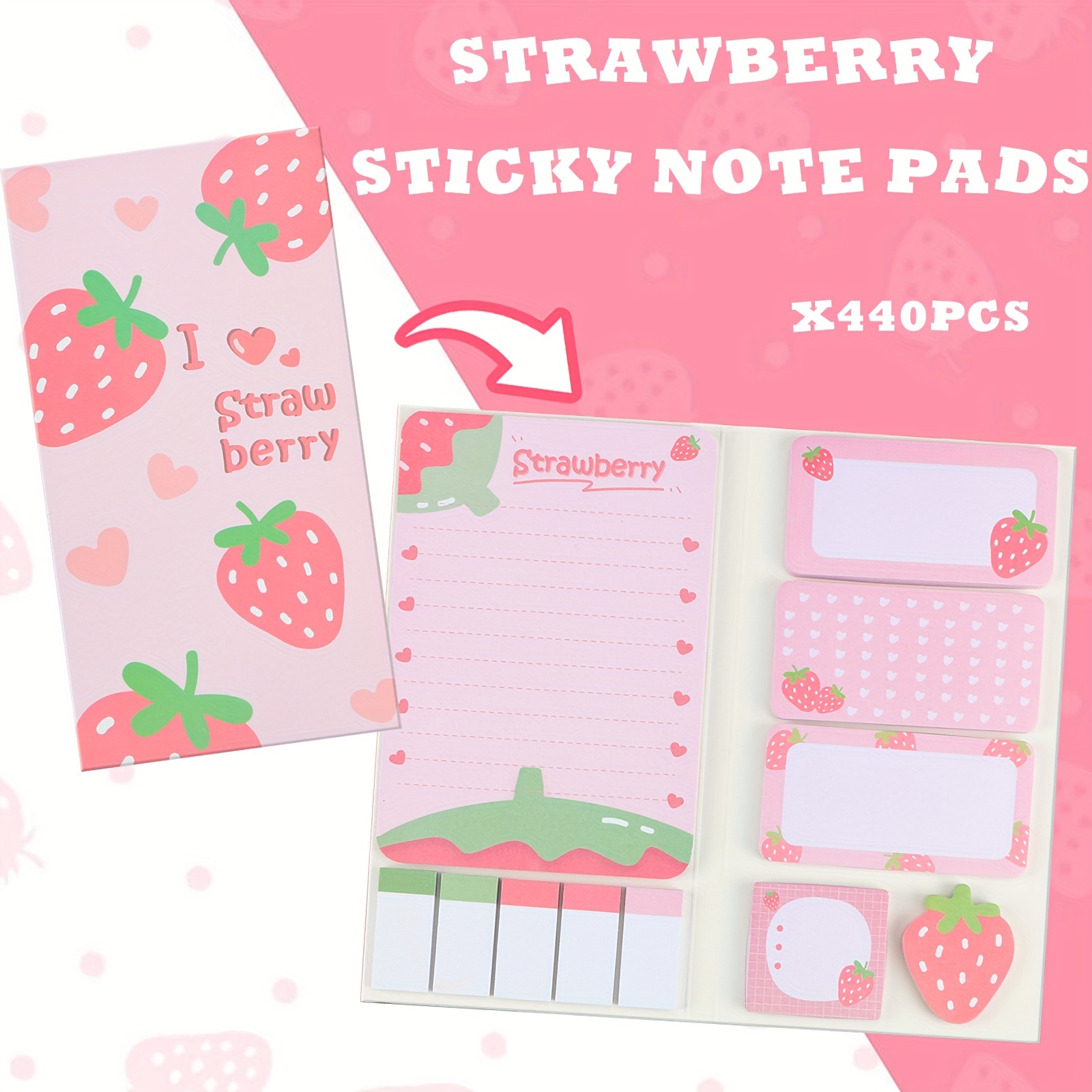 50 Pads Mini Sticky Notes 1.5x 2 inch, Small Self-Stick Note, Bulk Tiny Pads for Office, School, Home, 100 Sheets/Pad, 4 Pastel Colors, Pink, Yellow