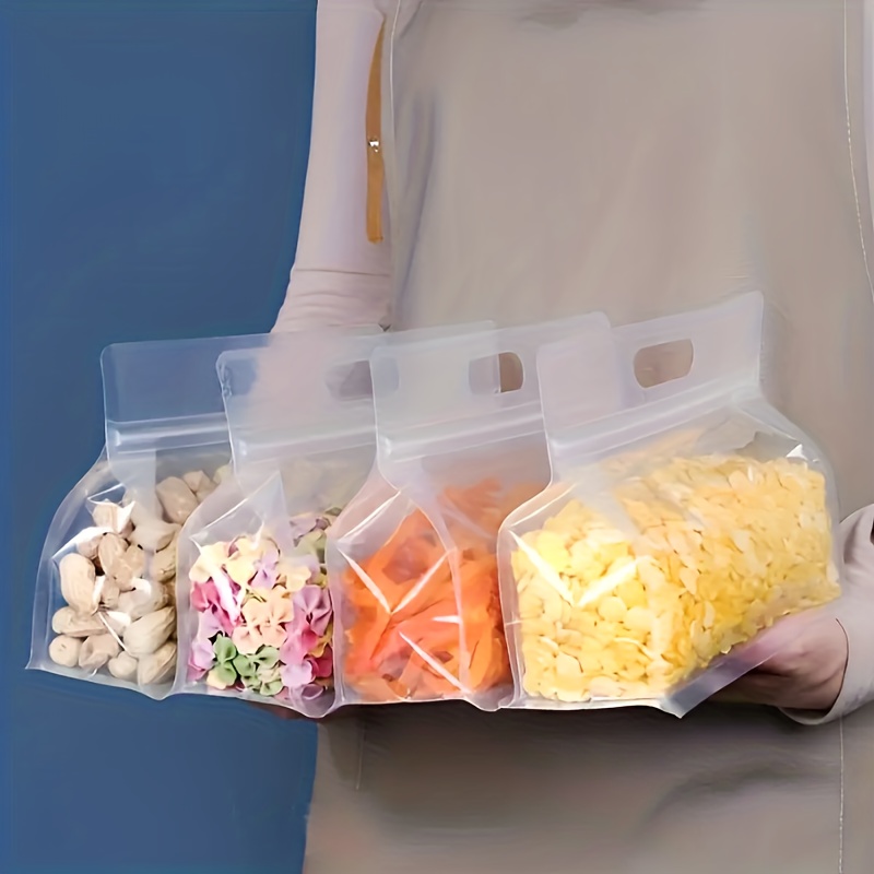 100% Silicone Reusable Food Storage Bags - Set of 6 Leakproof &