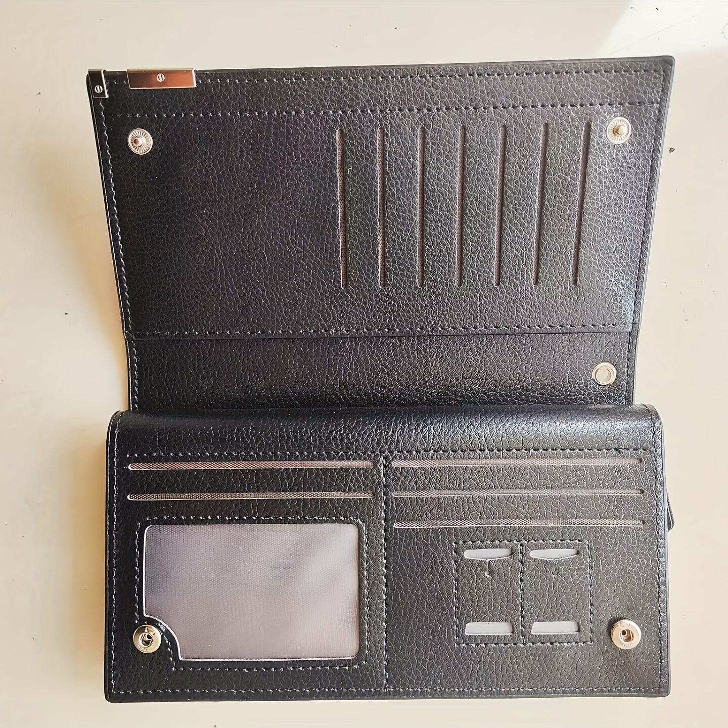 Bolso de mano para hombre bolso de mano de cuero genuino con cremallera  cartera larga para negocios grande 787in472in196in – Yaxa Store