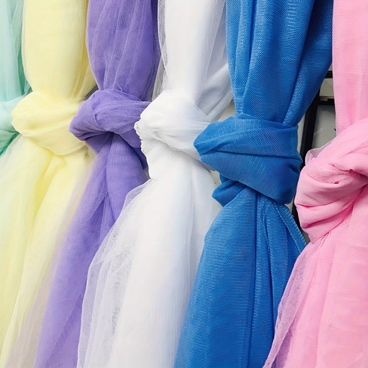 Fabric for Dresses and Skirts 1PCS 40 Colors Fresh Tulle Net Fabric Soft  Dress Decoration Skirt Hemline Cloth Veil Headdress Designer DIY Fabric