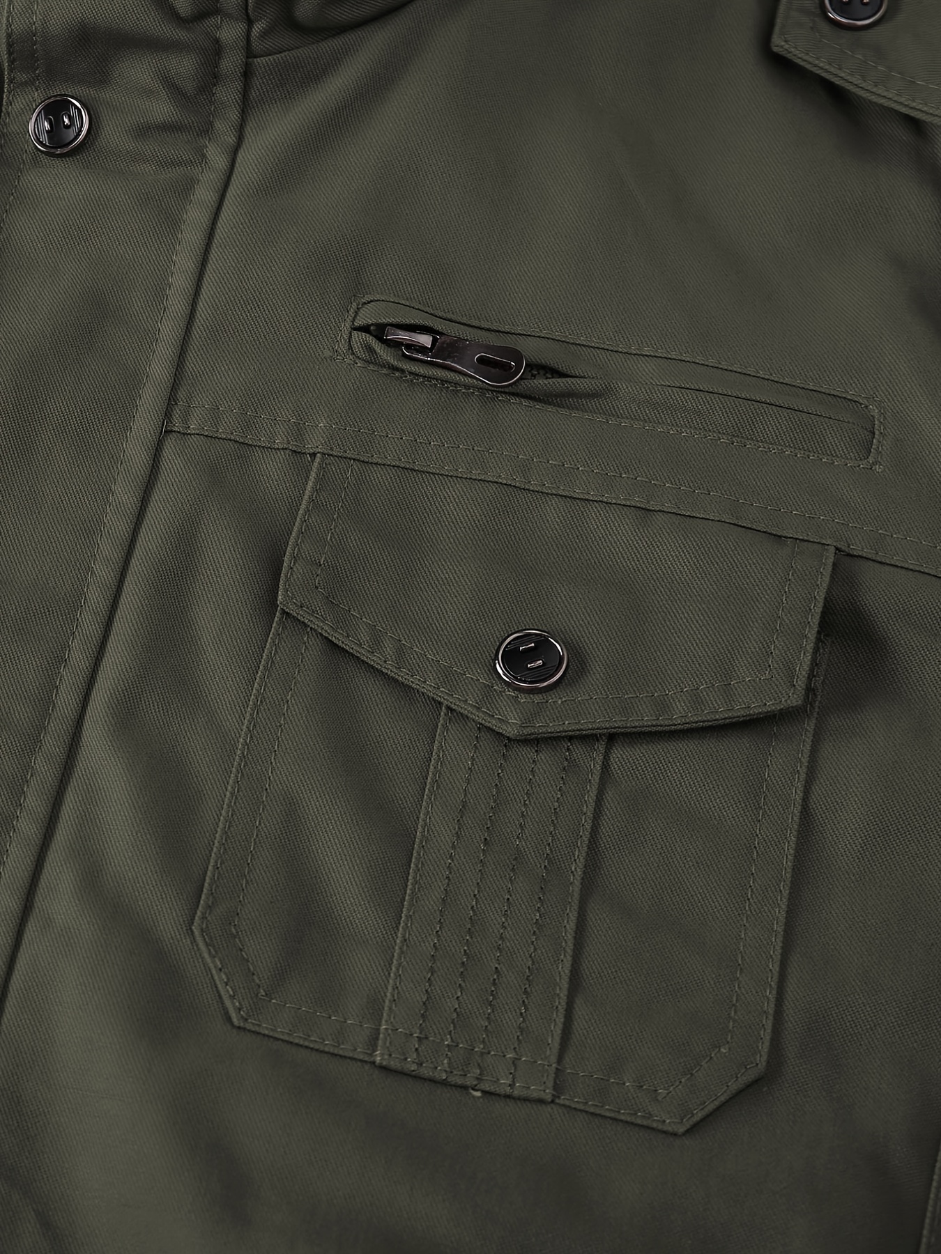 Men Military Cargo Jacket - Temu